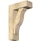 Ekena Millwork Funston Block Rough Sawn Bracket w/ Offset Brace, Douglas Fir, 6"W x 16"D x 24"H BKT0604X16X24FST05RDF - alternate 1